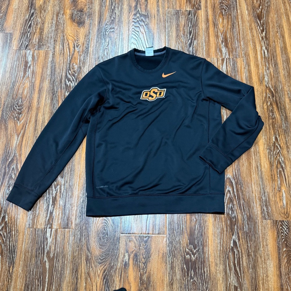 Nike Women's M Oklahoma State University Cowboys Therma-FIT Sweatshirt Black
